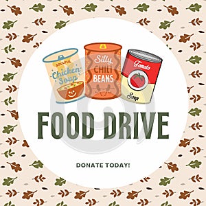 Food drive can donation