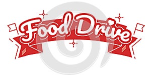Food Drive charity movement, vector illustration
