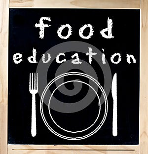 Comida educación sobre el 