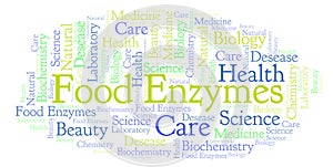 Food Enzymes word cloud.