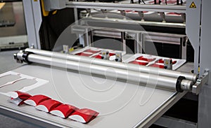 Food folding packaging process on digital cutting machine