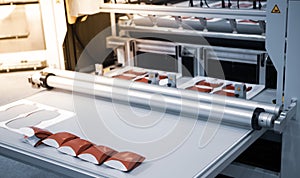 Food folding packaging process on digital cutting machine