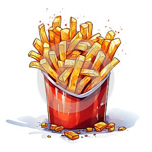 Food_French_Fries_Watercolor1_3