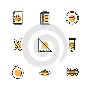 food, health , nutrious , healthy , eps icons set vector