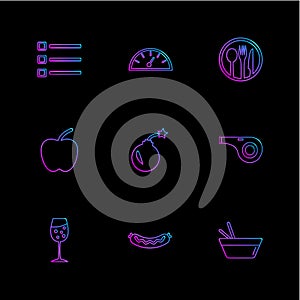 food, health , nutrious , healthy , eps icons set vector