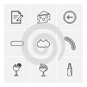 food, health , nutrious , healthy , eps icons set vector