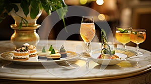 Food, hospitality and room service, starter appetisers as exquisite cuisine in hotel restaurant a la carte menu, culinary art and