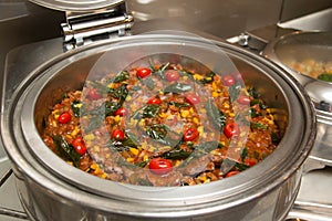 Food hot in chafing dish heaters