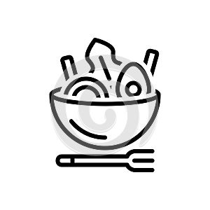 Black line icon for Food, edible and meal photo