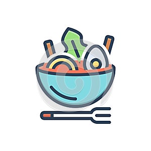 Color illustration icon for Food, edible and meal photo