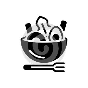 Black solid icon for Food, edible and meal photo