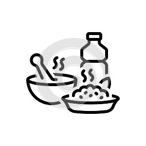 Black line icon for Food, edible and dinner