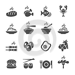 Food icon set, vector eps10