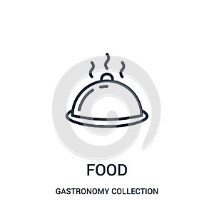 food icon vector from gastronomy collection collection. Thin line food outline icon vector illustration