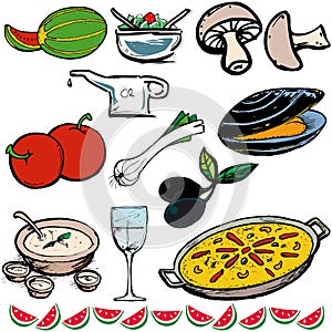 Food icons photo