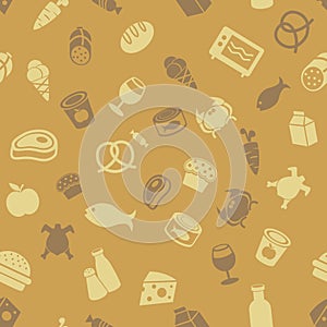 Food icons pattern