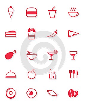 Food Icons in red