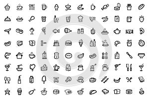 Food icons set