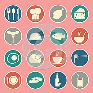 Food icons set
