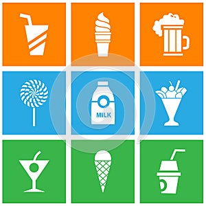 Food icons set great for any use. Vector EPS10.