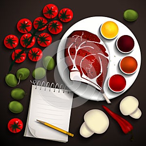 Food illustration.