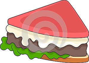 food illustration images, sandwiches filled with lettuce, mayo, meat