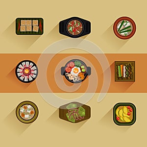 Food Illustration Korean food Vector icon