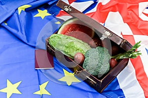 Food import concept for brexit laws and legislation on importing food from European Union