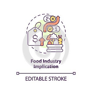 Food industry implication concept icon