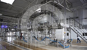 Food industry, processing of whey into milk powder