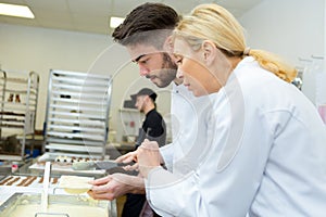 food industry production chocolates in factory