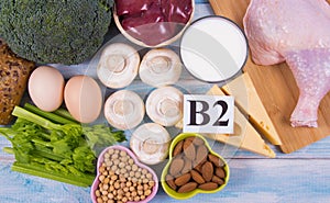 Food ingredients containing a large amount of vitamin B2 riboflavinum