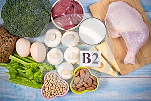 Food ingredients containing a large amount of vitamin B2 riboflavinum