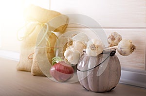 Food ingredients on countertop