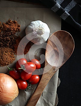 Food ingredients for a curry