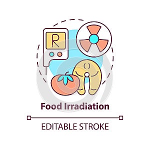 Food irradiation concept icon photo