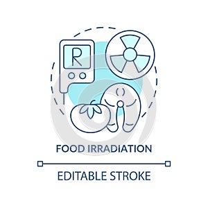 Food irradiation turquoise concept icon photo