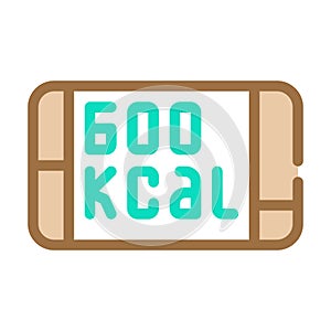 Food kcal color icon vector isolated illustration