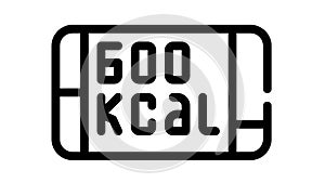 food kcal glyph icon animation