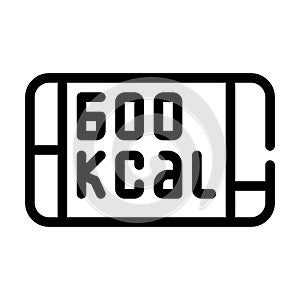 Food kcal line icon vector isolated illustration