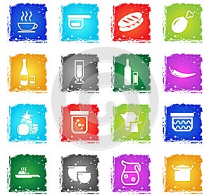 Food and kitchen icon set