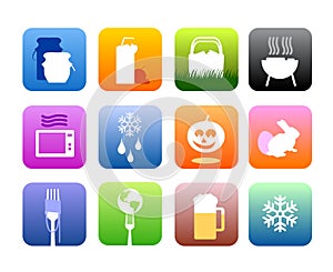 Food and kitchen icons