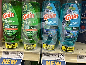 Food Lion grocery store New Gain dish washing detergent