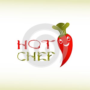 Food logo, spicy food concept icon-vector