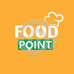 Food logo template. Design elements with spoon and fork