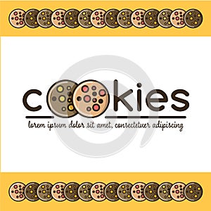 Food logotype with cookies