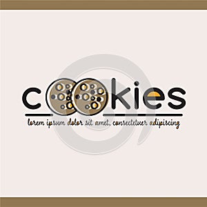 Food logotype with cookies