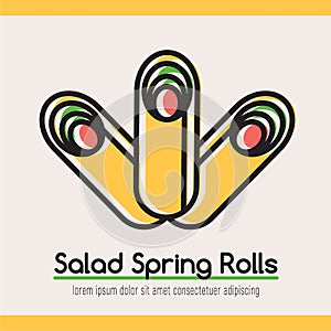 Food logotype with three rolls