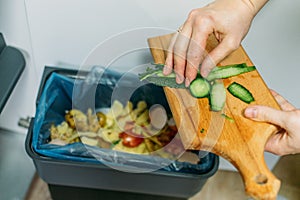 Food Loss and Food Waste. Reducing Wasted Food At Home. Solving the problem of Food waste photo