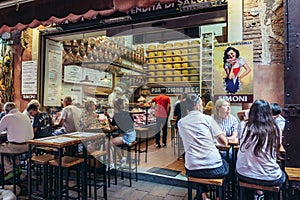 Food market in Bologna